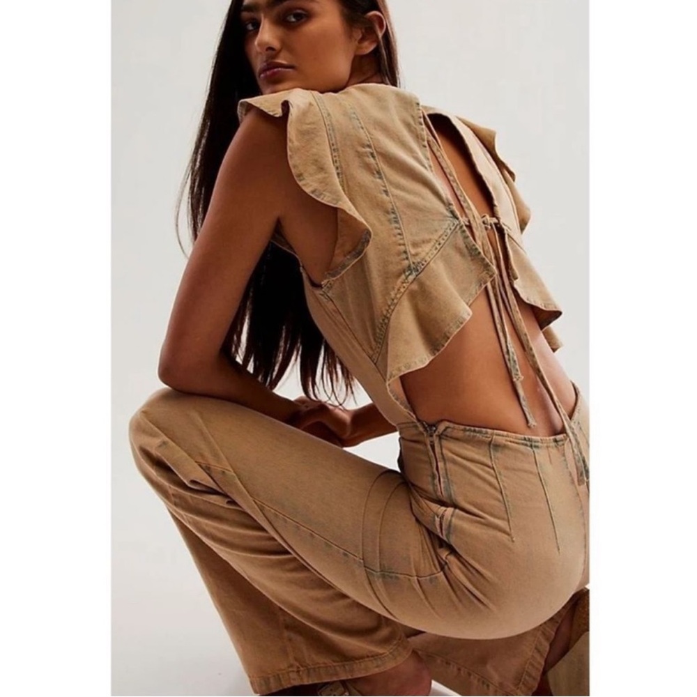 FREE PEOPLE We The Free Love Bite Jumpsuit NEW Size L About Last Night